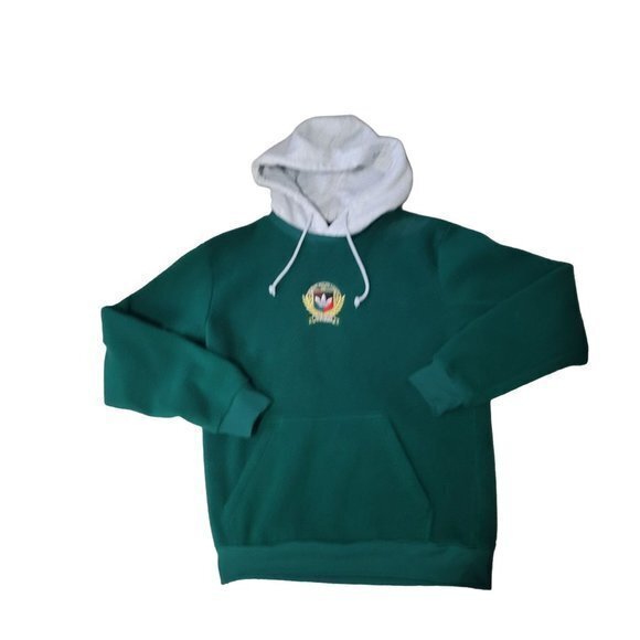 Adidas Mens Size Small Green Collegiate‎ Crest Pullover Fleece Hoodie With Crest - Picture 1 of 9